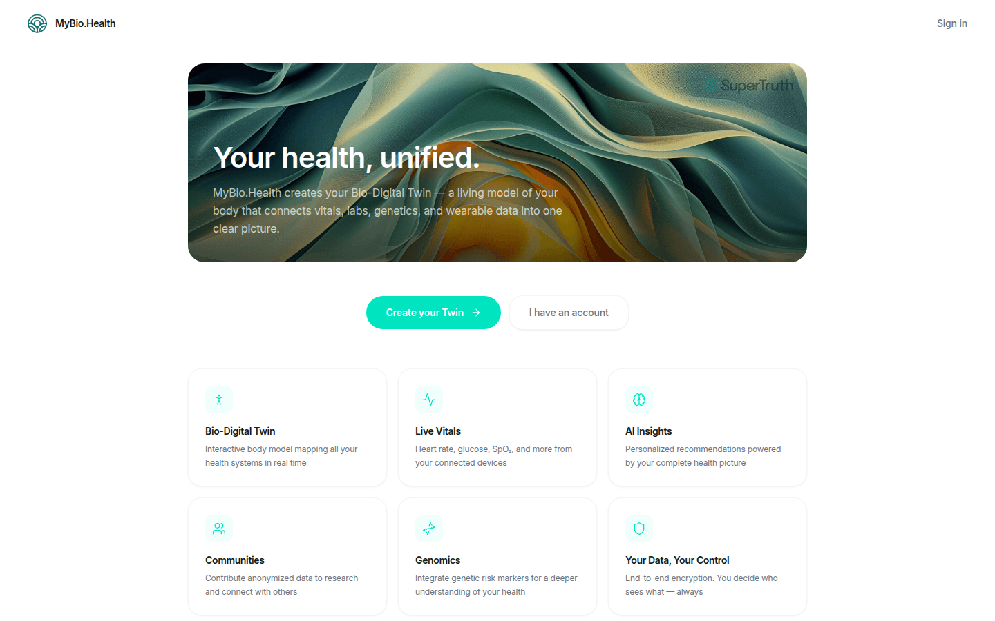 MyBio.Health platform: Your health, unified