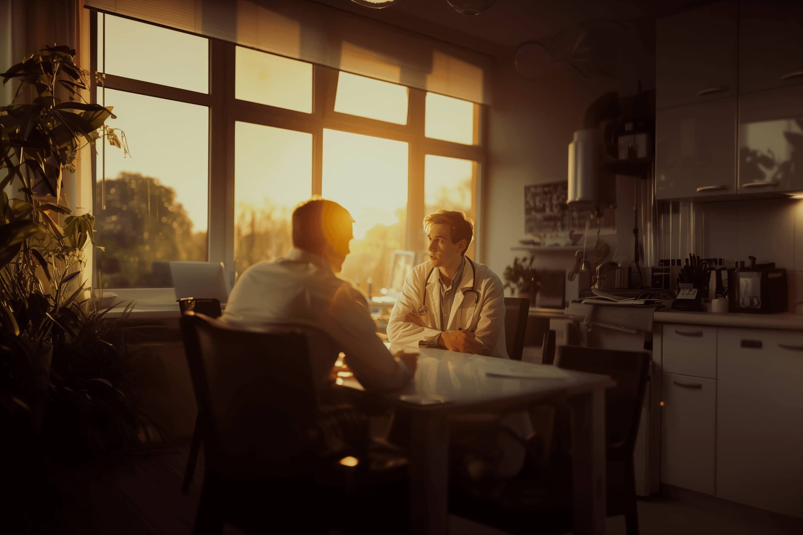A doctor and patient in conversation, the human side of health data